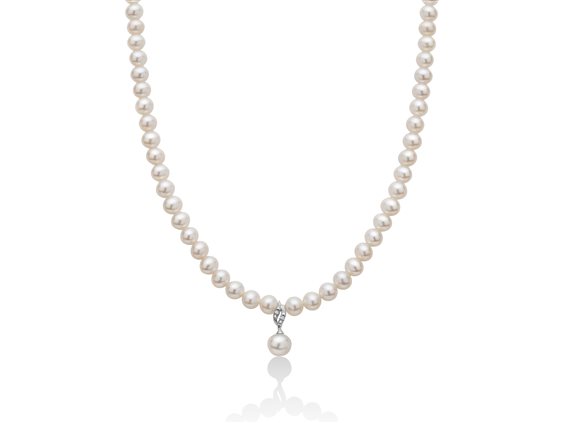 Necklace Miluna Woman COLLANE PERLE BOULE E FANTASIA in Pearls Perla PCL5527V - PCL5527V